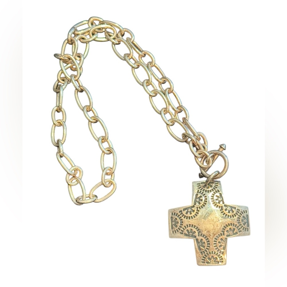 Vintage Sterling Silver 925 Silpada Cross Pendant Viturosity Necklace